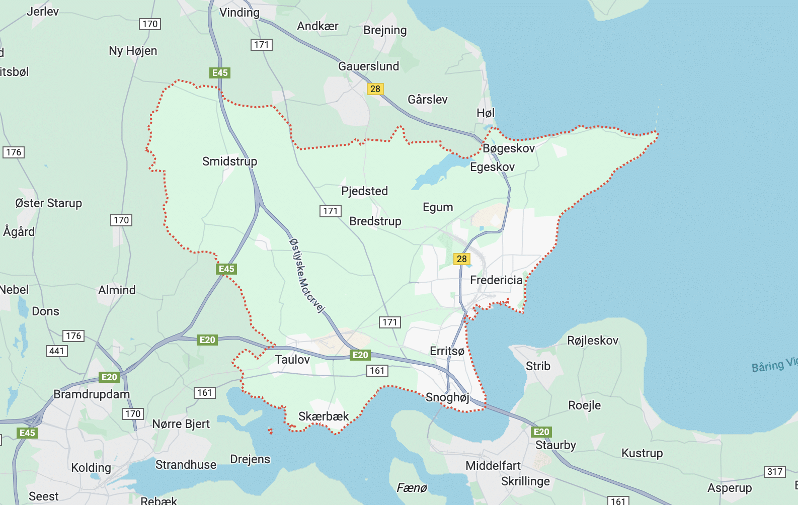 Fredericia map