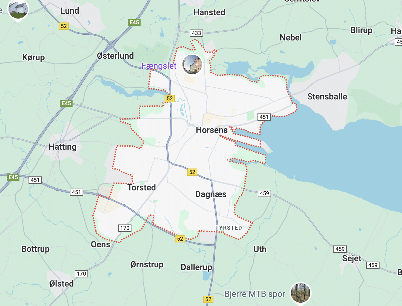 Horsens map