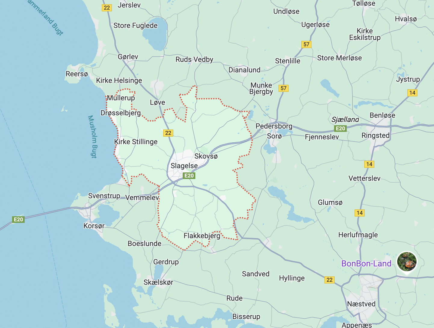 Slagelse map